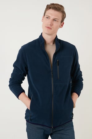 Buratti Slim Fit Cepli Fermuarlı Anti-Pilling Tüylenme Yapmayan Soğuk Geçirmez Polar Hırka Unisex HIRKA 5906028S1