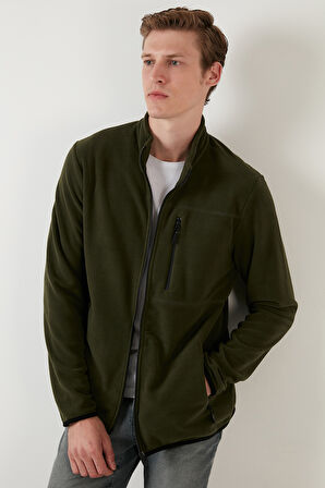 Buratti Slim Fit Cepli Fermuarlı Anti-Pilling Tüylenme Yapmayan Soğuk Geçirmez Polar Hırka Unisex HIRKA 5906028S1