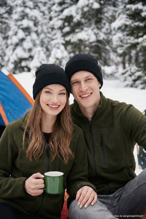 Buratti Slim Fit Cepli Fermuarlı Anti-Pilling Tüylenme Yapmayan Soğuk Geçirmez Polar Hırka Unisex HIRKA 5906028S1