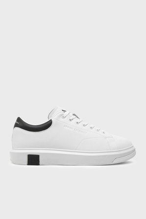 Armani Exchange Logolu Hakiki Deri Sneaker Ayakkabı Erkek AYAKKABI XUX123 XV534 ECRU EKRU