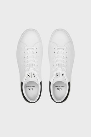 Armani Exchange Logolu Hakiki Deri Sneaker Ayakkabı Erkek AYAKKABI XUX123 XV534 ECRU EKRU
