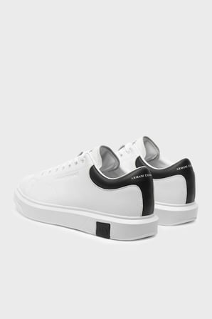 Armani Exchange Logolu Hakiki Deri Sneaker Ayakkabı Erkek AYAKKABI XUX123 XV534 ECRU EKRU