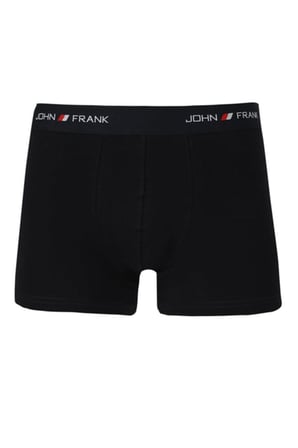 John Frank Logolu Pamuklu 3'lü Paket Boxer Erkek BOXER JFBS3 Lacivert-Gri-SBeyaz