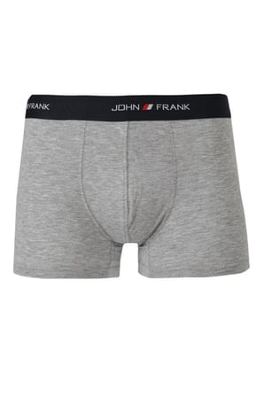 John Frank Logolu Pamuklu 5'li Paket Boxer Erkek BOXER JFBS5 Yeşil-Lacivert-Gri-SSarı-STuruncu