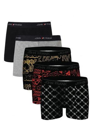 John Frank Logolu Pamuklu 5'li Paket Boxer Erkek BOXER JFBS5 Lacivert-Gri-SSarı-STuruncu-SBeyaz