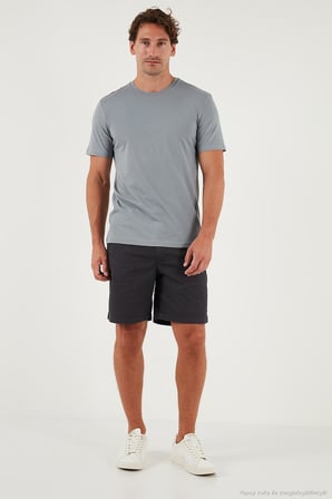Buratti Pamuklu Regular Fit Bisiklet Yaka 3'lü Paket T Shirt Erkek T SHİRT 59020204S3 Mürdüm-Açık Gri-Ekru