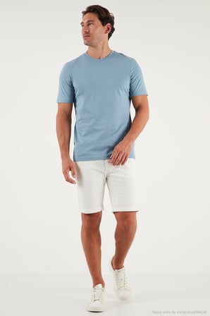 Buratti Pamuklu Regular Fit Bisiklet Yaka 3'lü Paket T Shirt Erkek T SHİRT 59020204S3 Mürdüm-Vizon Yeşili-Mavi