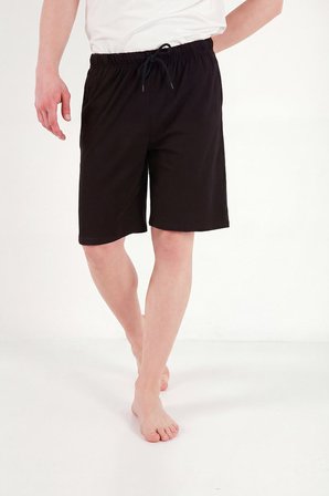 Buratti Pamuklu Regular Fit Bağlamalı Cepli 2'li Pijama Paket Şort Erkek ŞORT 6574004S2 SİYAH-YEŞİL
