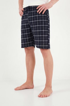 Buratti Pamuklu Regular Fit Bağlamalı Cepli 2'li Pijama Paket Şort Erkek ŞORT 6574004S2 YEŞİL-LACİVERT