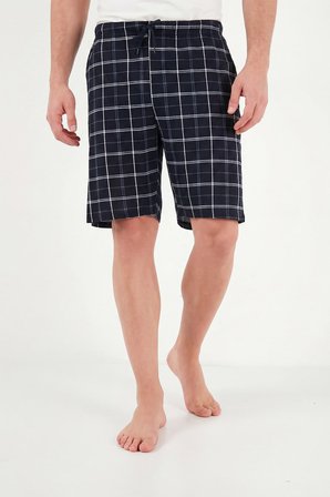 Buratti Pamuklu Regular Fit Bağlamalı Cepli 2'li Pijama Paket Şort Erkek ŞORT 6574004S2 Lacivert-Siyah-Bordo