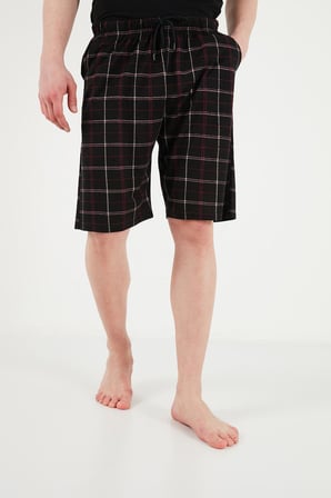 Buratti Pamuklu Regular Fit Bağlamalı Cepli 2'li Pijama Paket Şort Erkek ŞORT 6574004S2 Yeşil-Siyah-Bordo