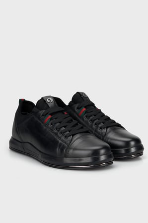 Marcomen Hakiki Deri Sneaker Ayakkabı Erkek AYAKKABI 15210397S6 SİYAH