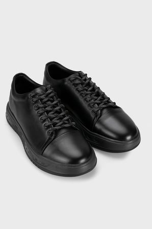 Marcomen Hakiki Deri Sneaker Ayakkabı Erkek AYAKKABI 15220130S1 SİYAH