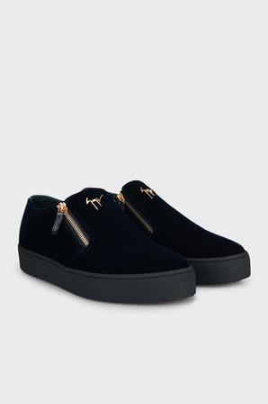 Giuseppe Zanotti  Fermuar Detaylı Sneaker Ayakkabı Erkek AYAKKABI RU60007-001 LACİVERT