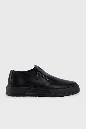 Giuseppe Zanotti Deri Sneaker Ayakkabı Erkek AYAKKABI RU60026-001 SİYAH