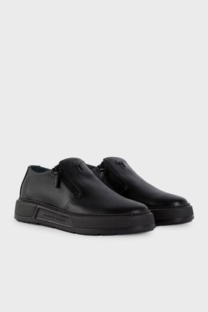 Giuseppe Zanotti Deri Sneaker Ayakkabı Erkek AYAKKABI RU60026-001 SİYAH