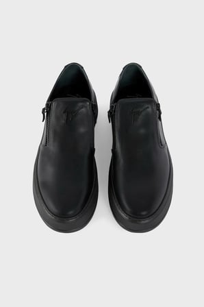 Giuseppe Zanotti Deri Sneaker Ayakkabı Erkek AYAKKABI RU60026-001 SİYAH
