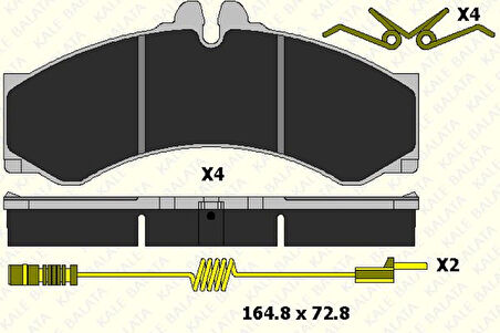Mercedes Fren Balatası On / Arka Sprinter 96>06 Lt 28 35 46 96>06 - Kale B 29076 200 14