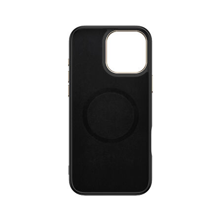 iPhone 16 Pro Max Kılıf M-safe Şarj Özellikli Karbon Fiber Görünümlü Antina Kapak