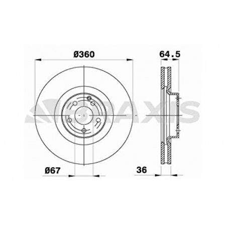 Mercedes Fren Diski On C219 05>10 W211 02>08 W221 11>13 C216 11>13 R230 03>12 R172 12> - Braxıs Ad1070