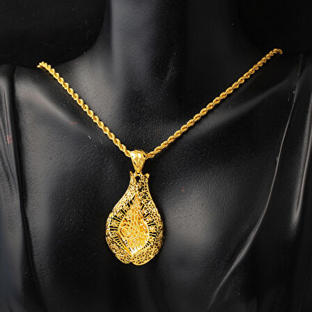 Yıldız Lale Tuğra Altın Kolye