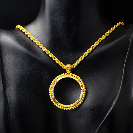 Top Top 22 Ayar Yarım Altınlık Kolye