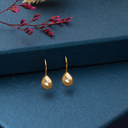 Damla 14 Ayar Altın Sarkıt Küpe