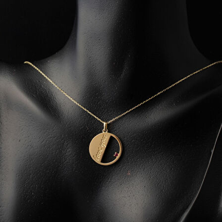 Seni Seviyorum Yazılı Altın Kolye