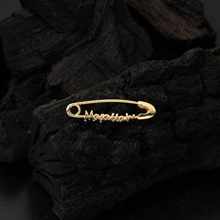 Maşallah Yazılı Altın Çengelli İğne