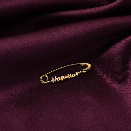 Maşallah Yazılı Altın Çengelli İğne