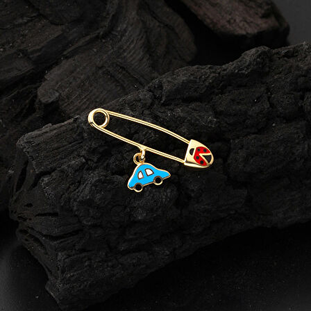 Arabalı 14 Ayar Altın Çengel İğnesi