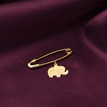 Fil Altın Çengelli Çocuk İğnesi