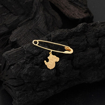 Filli Altın Çengelli Bebek İğnesi