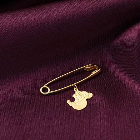 Filli Altın Çengelli Bebek İğnesi