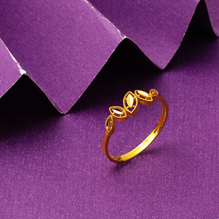 Kuvars 22 Ayar Altın Yüzük