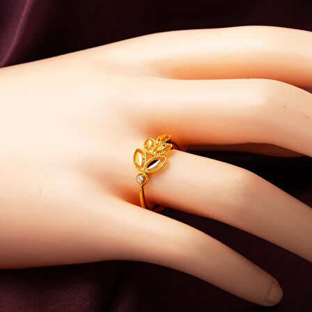 Zeytin Yaprağı 22 Ayar Altın Yüzük