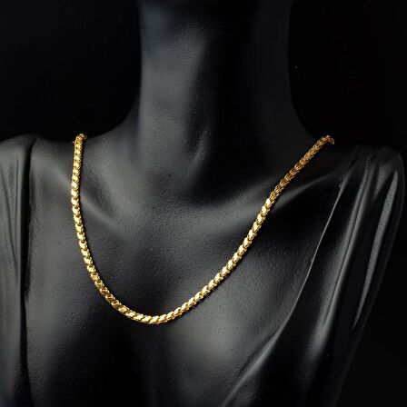 8 Ayar Altın Pul Zincir - 55cm