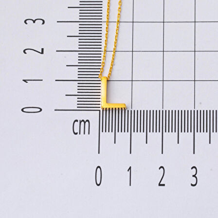 22 Ayar L Harfi Altın Kolye