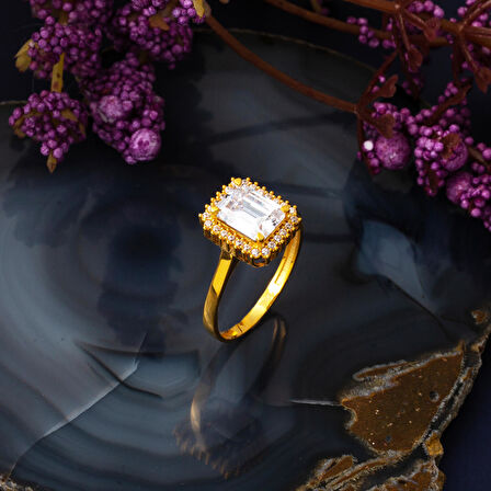 22 Ayar Sarı Altın Baget Yüzük