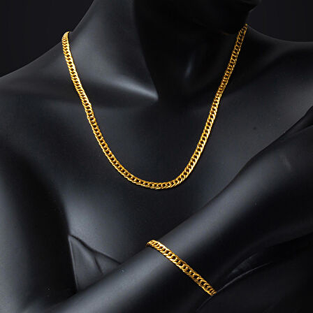 22 Ayar Altın Gurmet Zincir ve Bileklikli Set