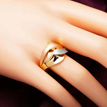 14 Ayar Altın 3 Renkli Yüzük