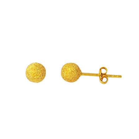 Kumlu 22 Ayar Altın Top Küpe 5 mm.
