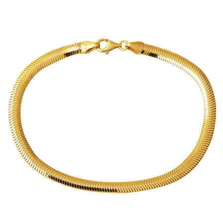 Balıksırtı İtalyan 14 Ayar Altın Bileklik 5 mm. Enli
