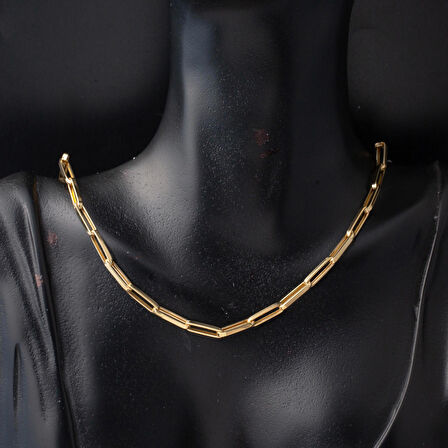 14 Ayar Ataç Altın Zincir Kolye (4 mm Enli) 60 cm.