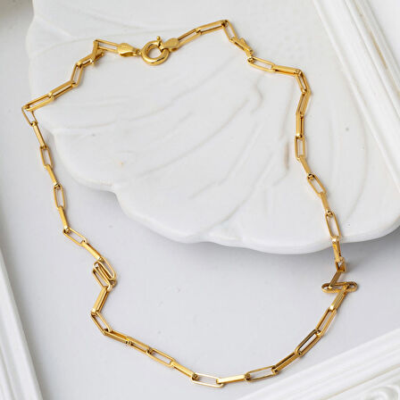 Ataç 14 Ayar Altın Zincir Kolye (3,5 mm Enli) 55 cm.