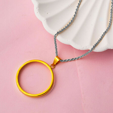 14 Ayar Tam Altın Takılabilen Kolye Ucu