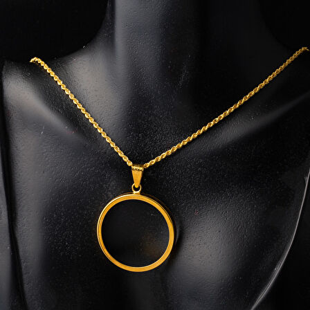 Tam Altın Takılabilen Kolye 14 Ayar