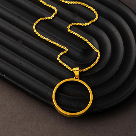 Tam Altın Takılabilen Kolye 14 Ayar