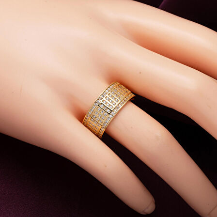 Modern Tasarım 14 Ayar Yarım Tur Altın Yüzük