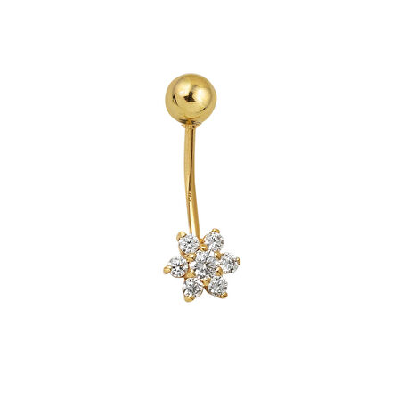 Papatya Model 14 Ayar Altın Göbek Piercing